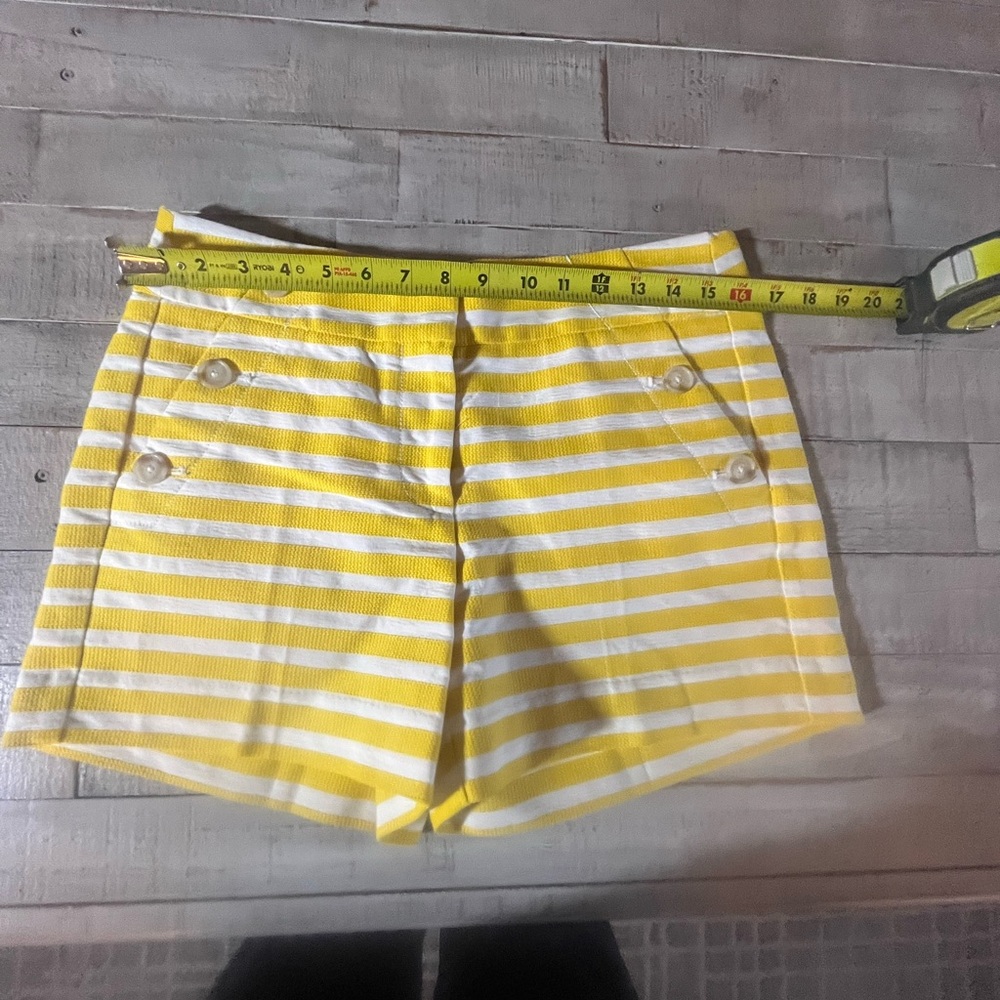 LOFT NWT Yellow‎ and White Striped High Waist - Picture 4 of 7